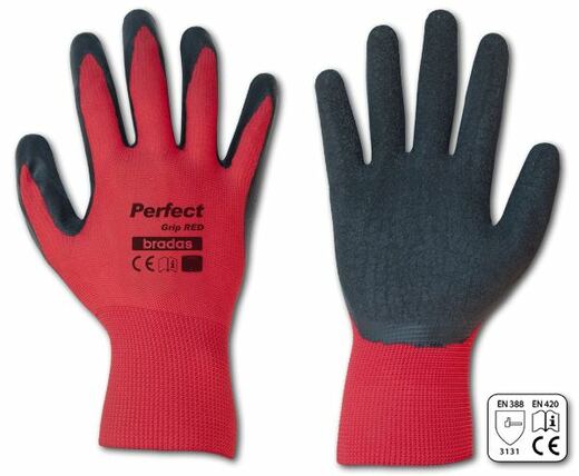 Pracovní ochranné rukavice PERFECT GRIP RED, velikost 9