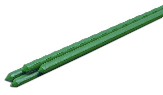 Ocelová tyč 1,1 cm x 100 cm pokrytá PVC zelené barvy TYP11100