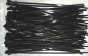 Stahovací černé pásky 2,5/100mm, 100 kusů